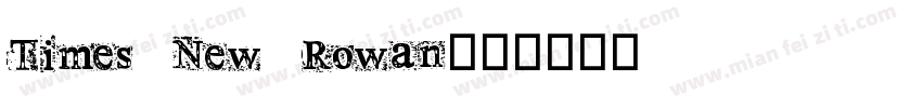 Times New Rowan字体转换